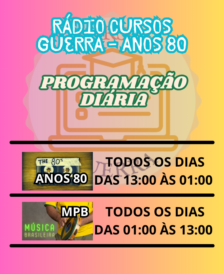 Programação da Rádio Cursos Guerra